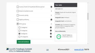 22 #Census2021 www.sli.do 78579
 