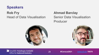 28
Speakers
Rob Fry
Head of Data Visualisation
Ahmad Barclay
Senior Data Visualisation
Producer
#Census2021 www.sli.do 78579
 