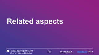 40
Related aspects
#Census2021 www.sli.do 78579
 