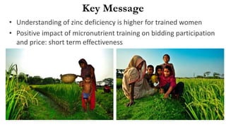 Can micronutrient training create women’s demand for high-zinc rice? The case of Bangladesh