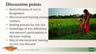 Can micronutrient training create women’s demand for high-zinc rice? The case of Bangladesh