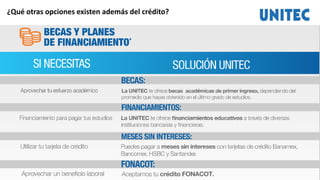 ¿Qué otras opciones existen además del crédito?
 