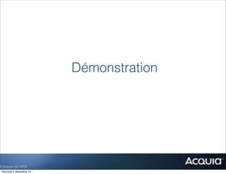 Démonstration




© Acquia, Inc. 2012.
 mercredi 5 décembre 12
 