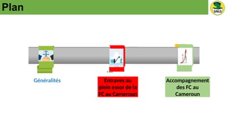 Généralités Entraves au
plein essor de la
FC au Cameroun
Accompagnement
des FC au
Cameroun
Plan
 