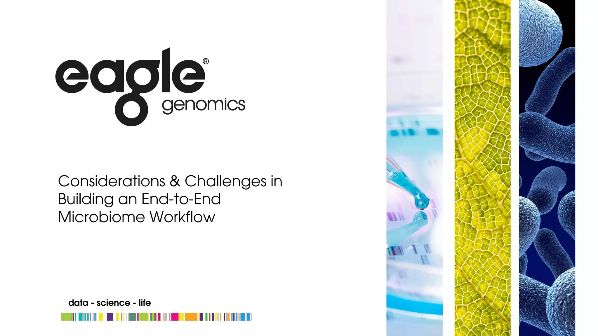 data - science - life
Considerations & Challenges in
Building an End-to-End
Microbiome Workflow
 