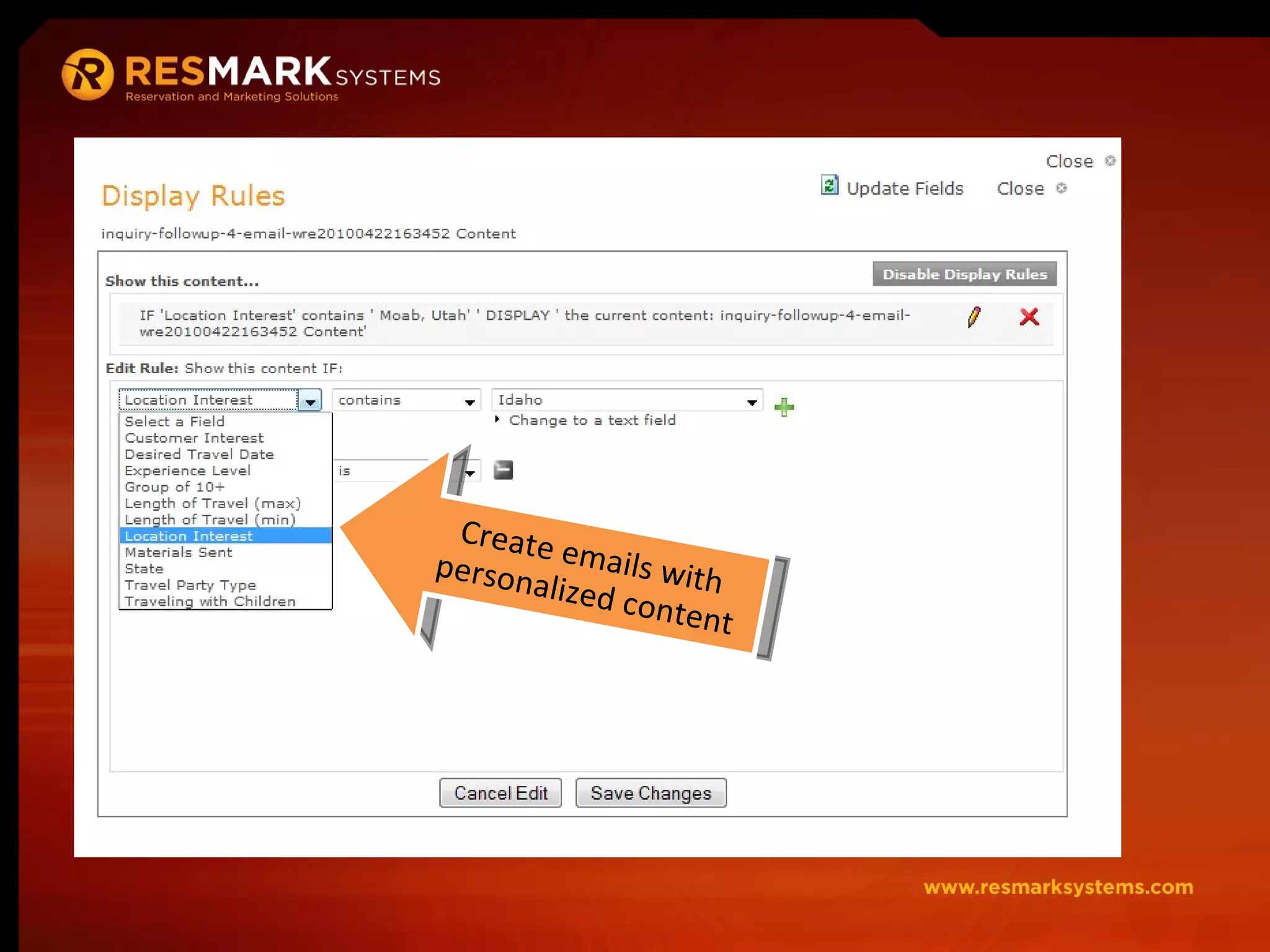 Create emails with personalized content 