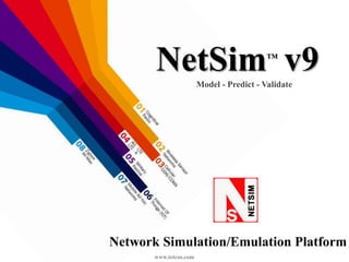 www.tetcos.com
NetSim v9Model - Predict - Validate
Network Simulation/Emulation Platform
TM
 