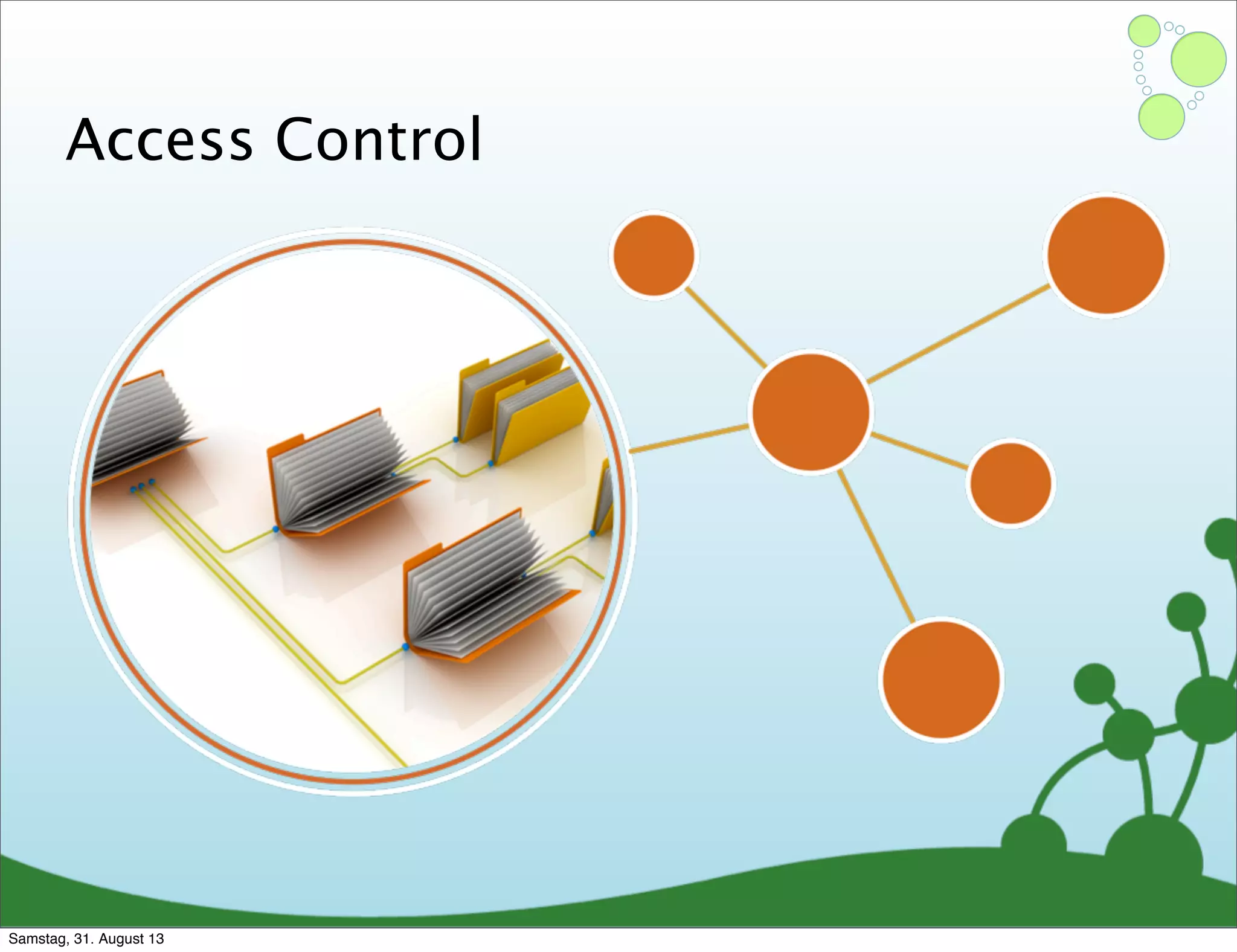Access Control
Samstag, 31. August 13
 