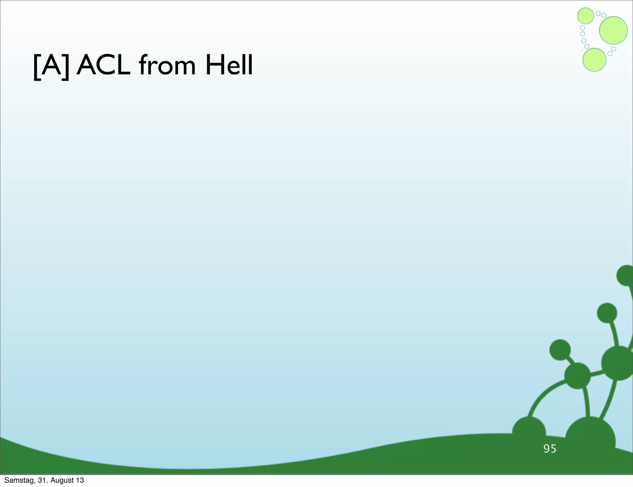 [A] ACL from Hell
95
Samstag, 31. August 13
 
