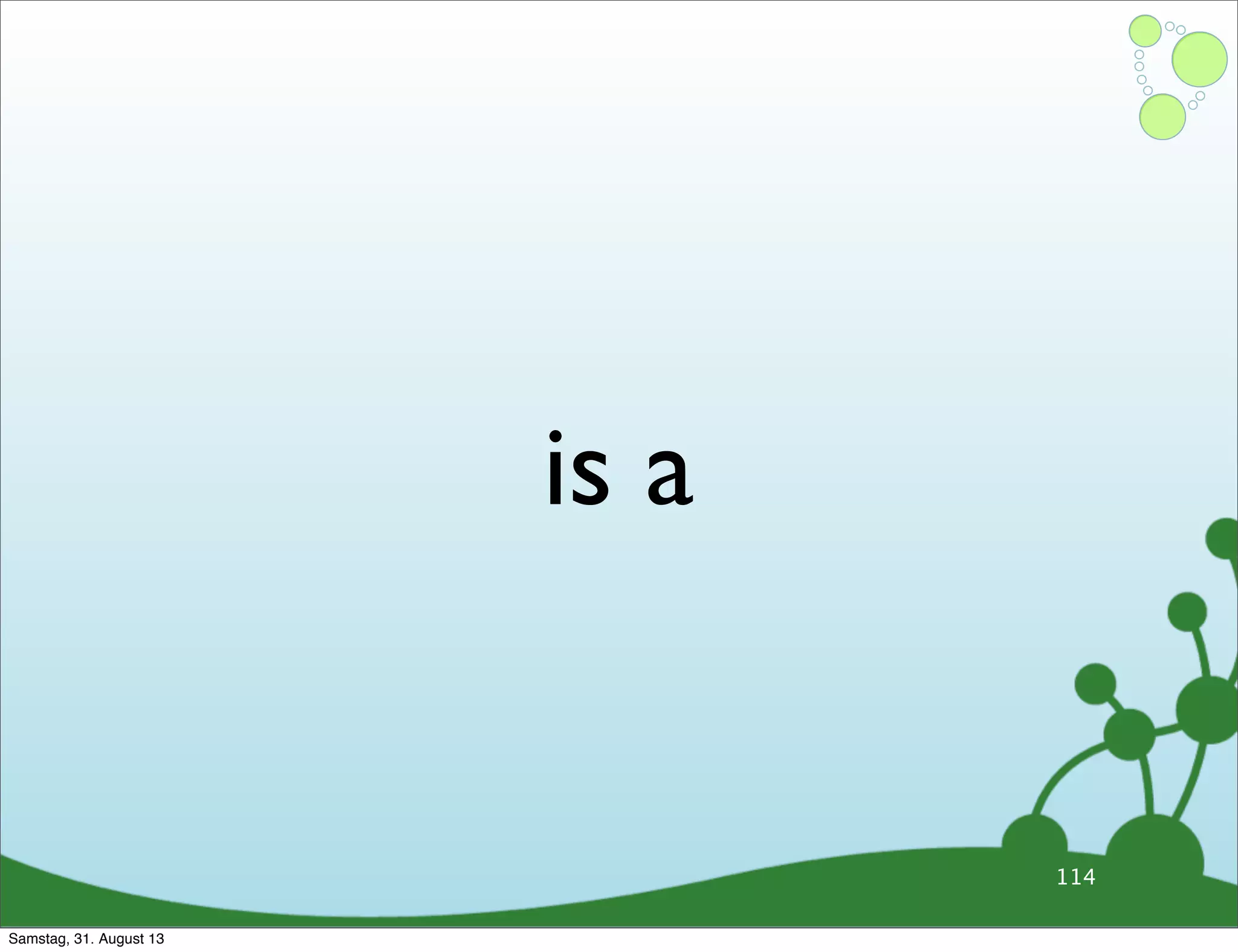 is a
114
Samstag, 31. August 13
 