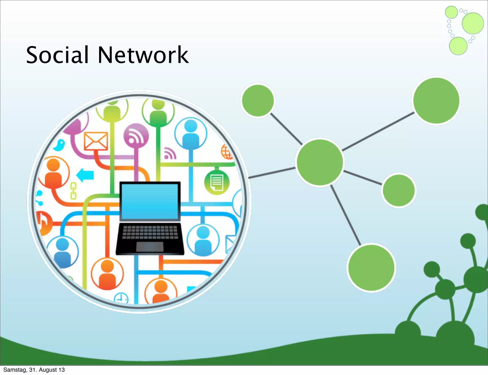 Social Network
Samstag, 31. August 13
 