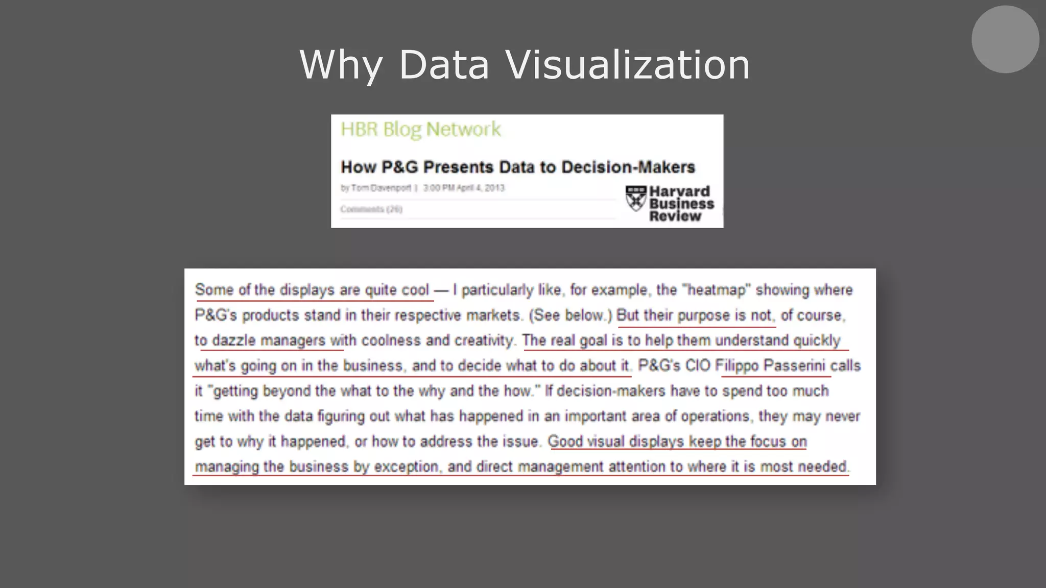 Why Data Visualization
 