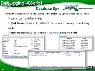 Debugging VBScript in InduSoft Web Studio Projects | PPT | Free Download