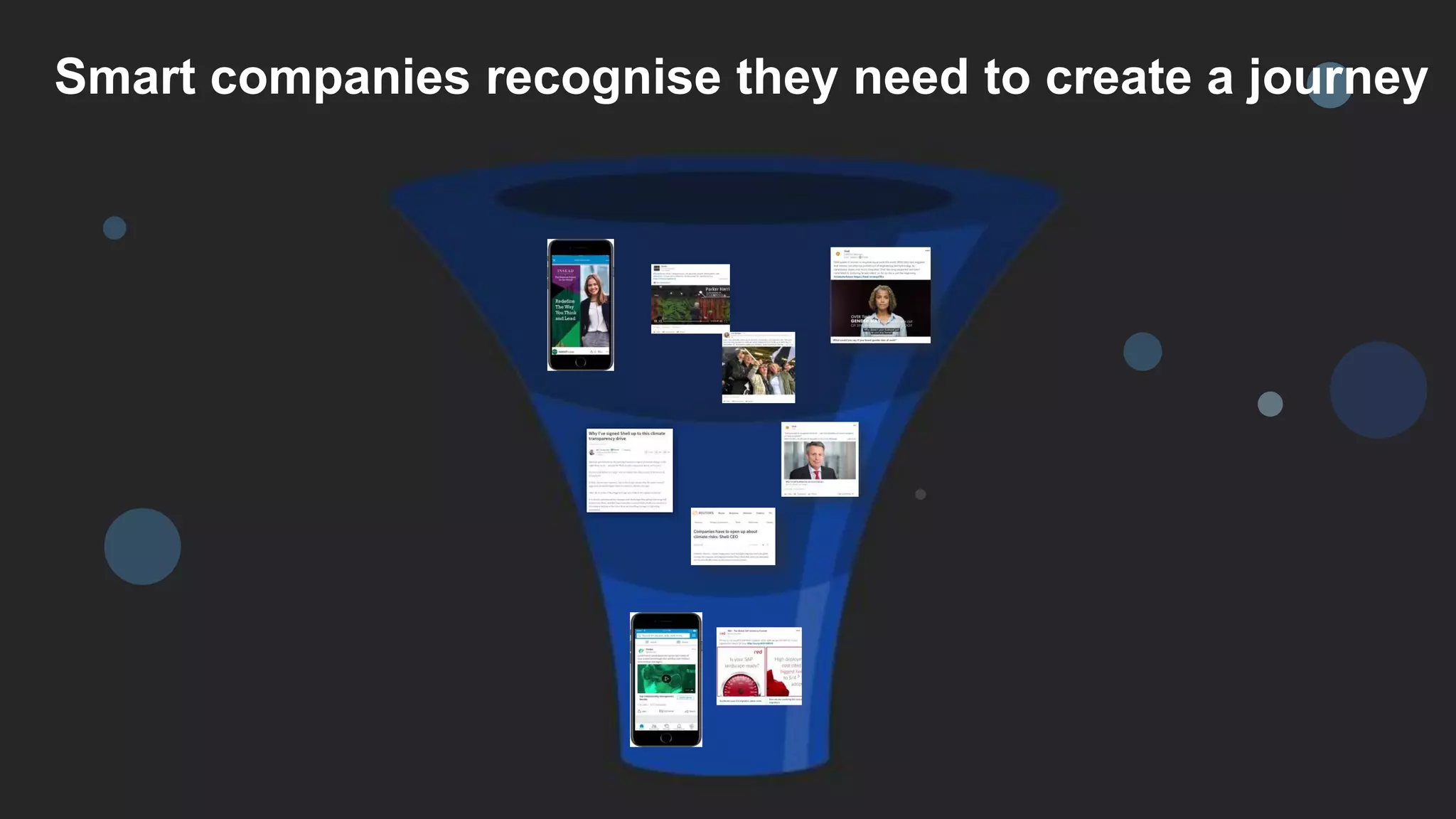 Smart companies recognise they need to create a journey
 