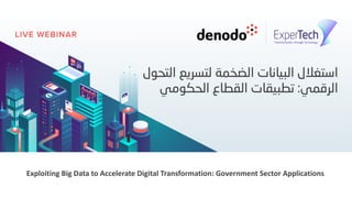 1
Exploiting Big Data to Accelerate Digital Transformation: Government Sector Applications
 