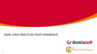 SOME GOOD PRACTICES FROM EXPERIENCE
22
 