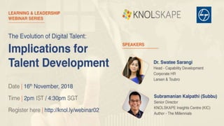 The evolution of digital talent :
Implications for Talent Development
 