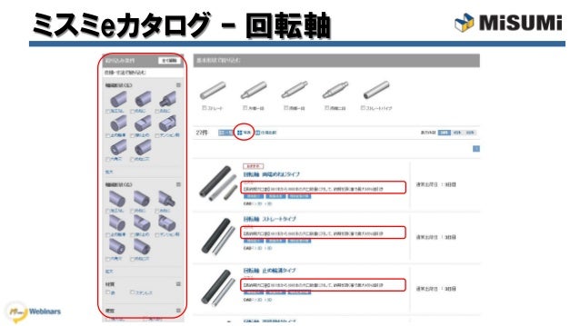 ミスミwebinar 回転軸 駆動軸
