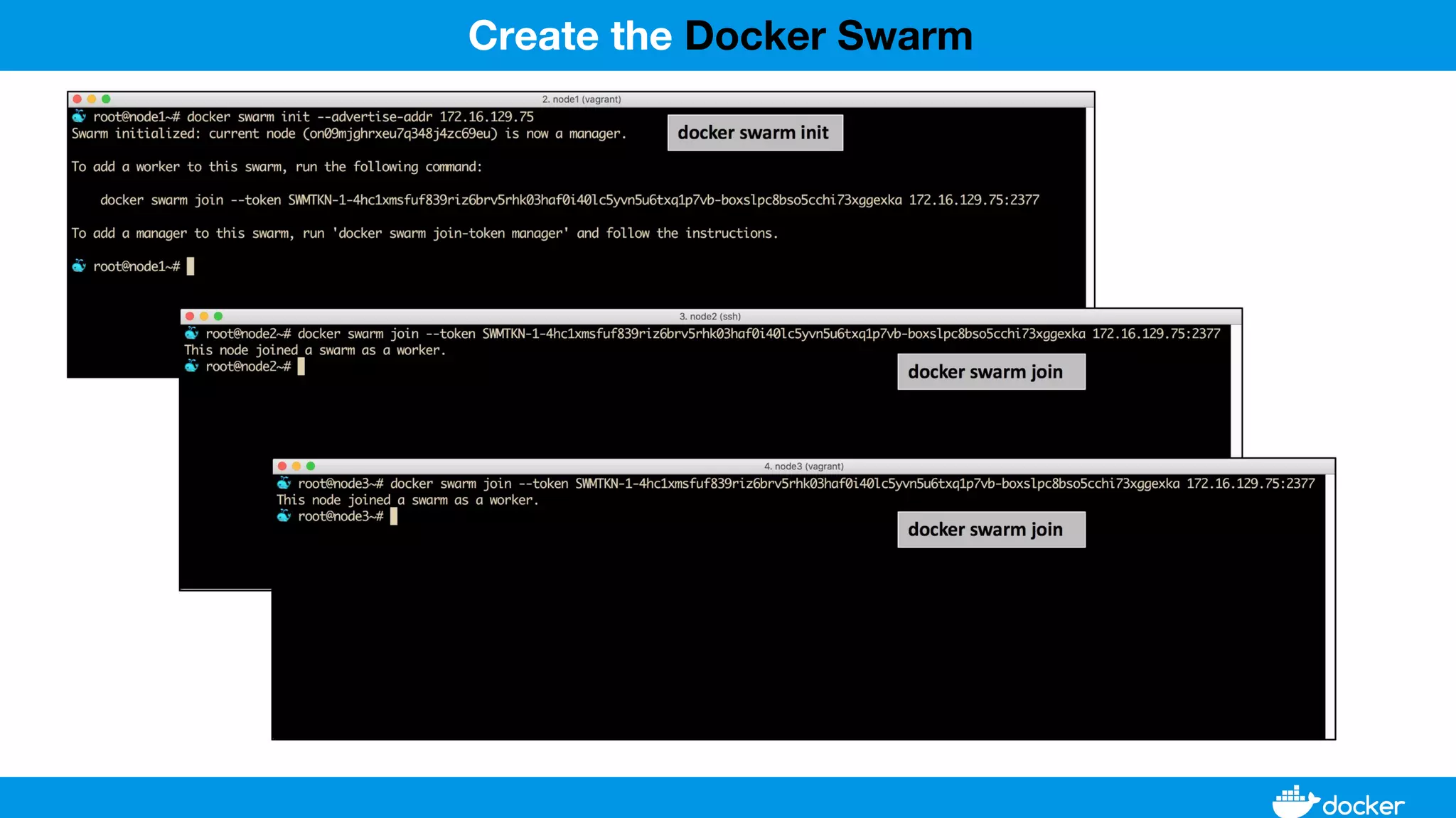Create the Docker Swarm
 