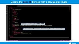 Update the pets_db Service with a new Docker Image
 