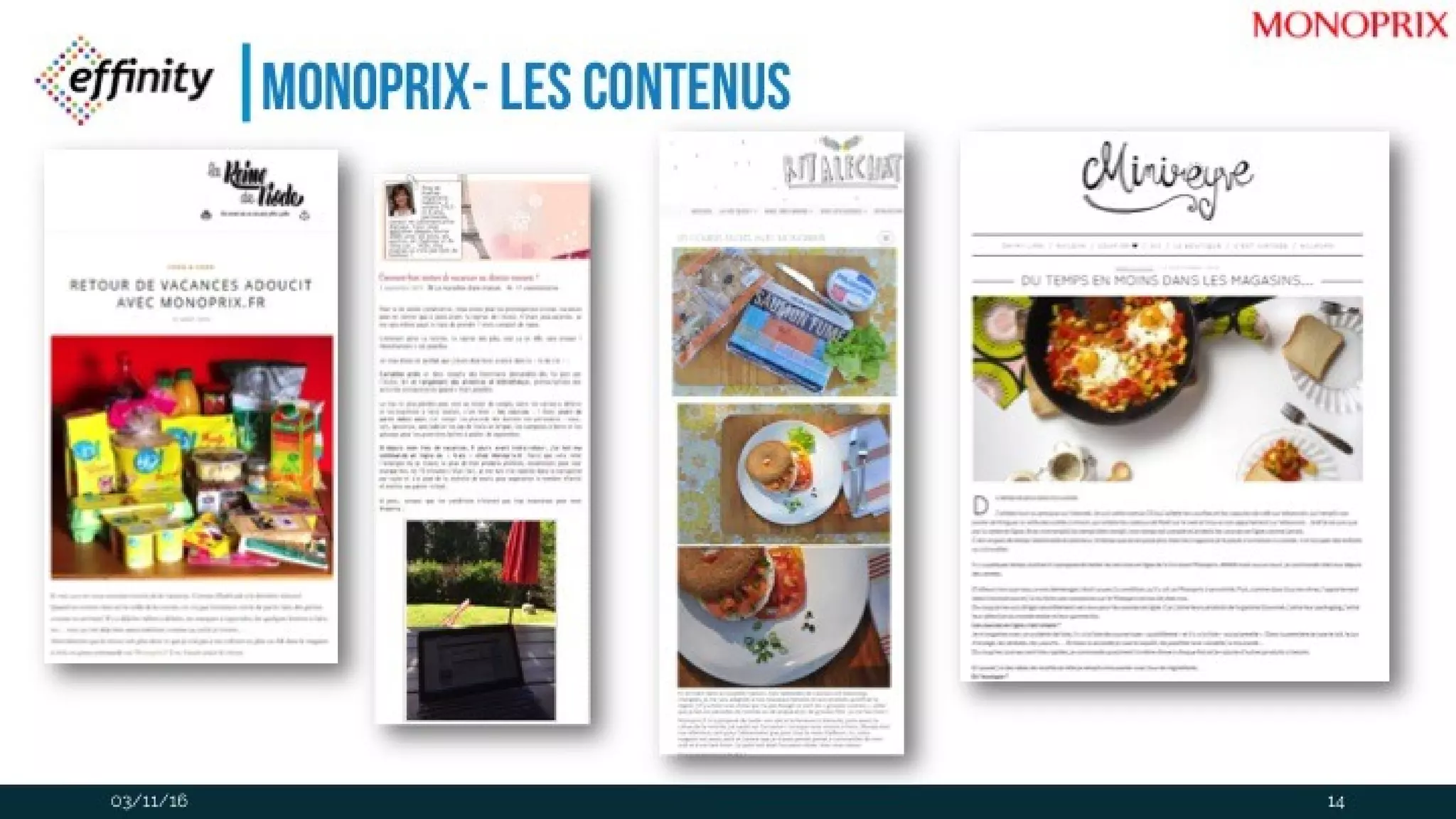monoprix- les contenus
03/11/16 14
 