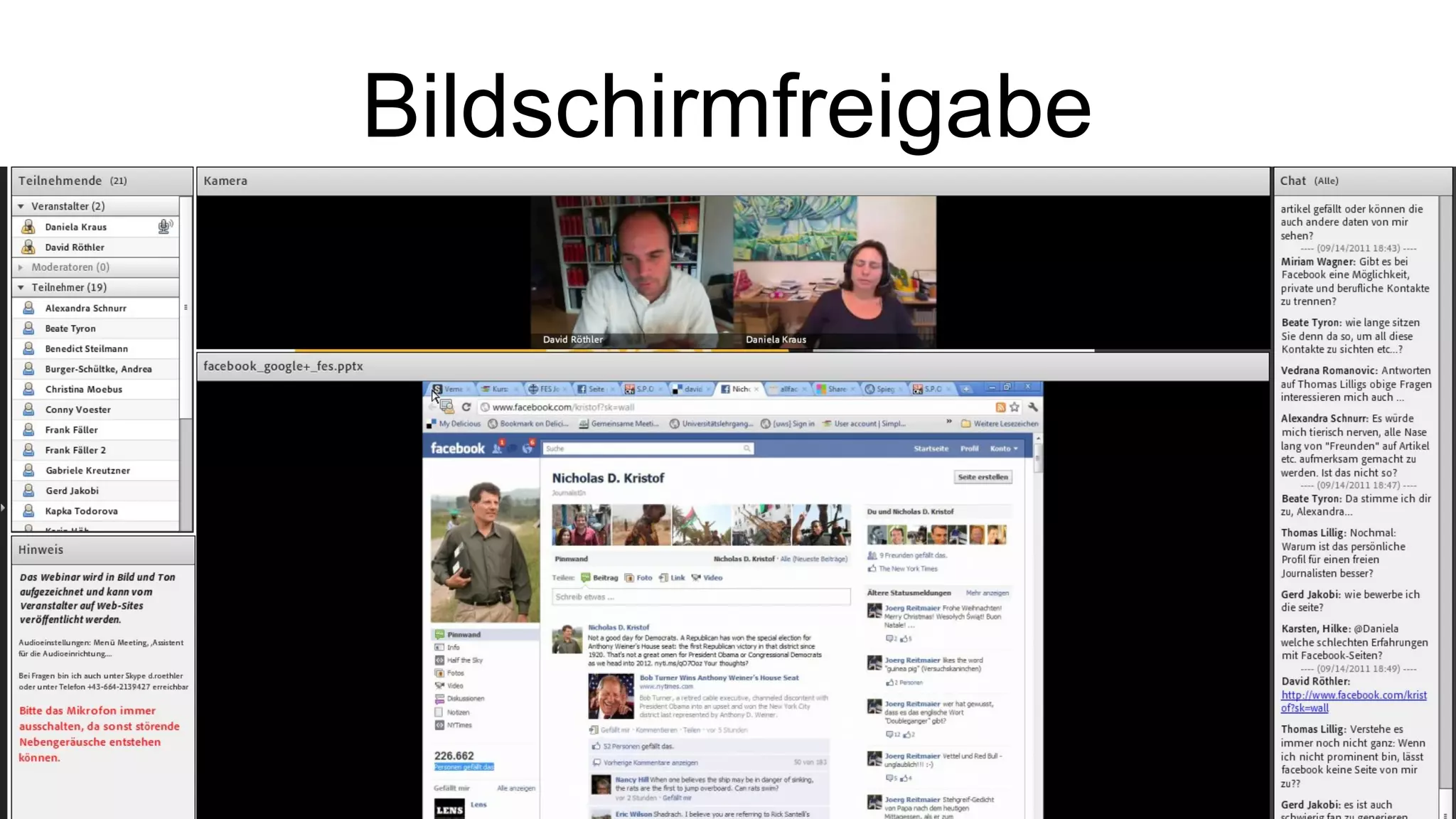 Bildschirmfreigabe
 