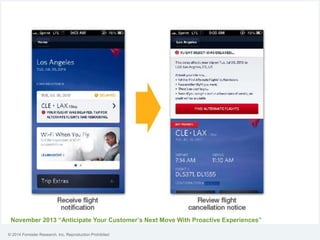 © 2014 Forrester Research, Inc. Reproduction Prohibited
November 2013 “Anticipate Your Customer’s Next Move With Proactive Experiences”
 