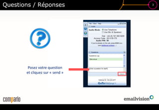 3
Posez votre question
et cliquez sur « send »
Questions / Réponses
 