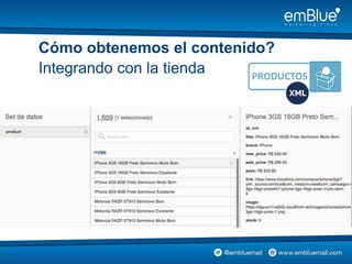 Integrando con la tienda
Cómo obtenemos el contenido?
 
