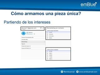 Cómo armamos una pieza única?
Partiendo de los intereses
 
