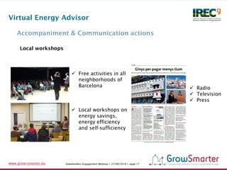  Energy-efficient refurbishment: Experiences in Barcelona from GrowSmarter 