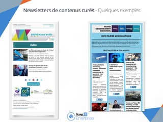 2121212121212121212121
Newsletters de contenus curés - Quelques exemples
21
 