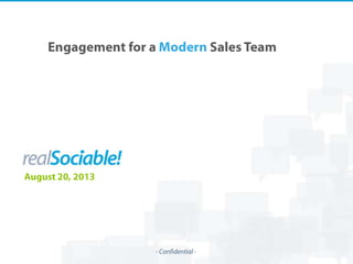 Engagement for a Modern Sales Team