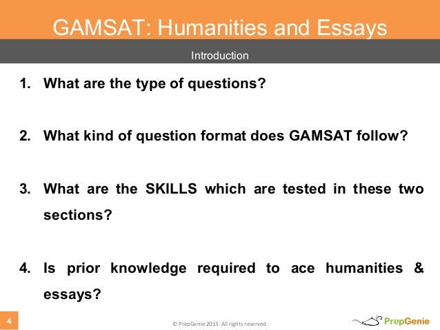 gamsat essay questions