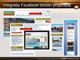 Integratie Facebook binnen projectsite 