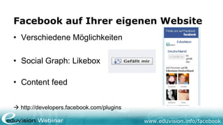 www.eduvision.de/facebook
Slideshare einbinden
 