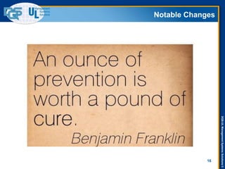 DQS-ULManagementSystemsSolutions©
Notable Changes
16
 