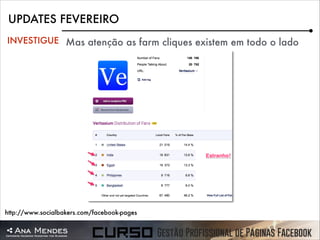 UPDATES FEVEREIRO
INVESTIGUE Mas atenção as farm cliques existem em todo o lado

http://www.socialbakers.com/facebook-pages

 