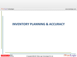 INVENTORY PLANNING & ACCURACY 