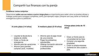 Webinar Finanzas compartidas en pareja, familia o amigos | PPT