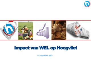 Impact van WEL op Hoogvliet
27 november 2014
 