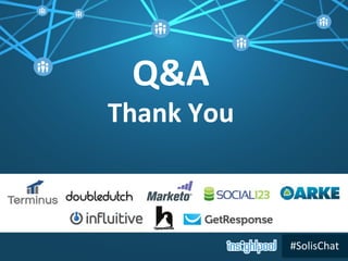 Q&A	
  
Thank	
  You	
  
#SolisChat	
  
 