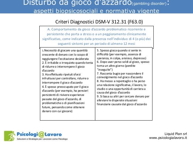 Gambling nel dsm 5