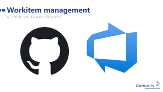 Workitem management
G I T H U B E N A Z U R E D E V O P S
 