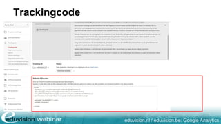 eduvision.nl / eduvision.be: Google Analytics
Trackingcode
 