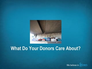 What Do Your Donors Care About?
 
