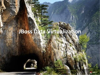 What does Data Virtualization software do?
Turn Fragmented Data into Smart Data
Data Virtualization software virtually
unifies data spread across various disparate
sources; and makes it available to
applications as a single consolidated data
source.
The data virtualization software
implements 3 steps process to bridge data
sources and data consumers:
• Connect: Fast access to data from
diverse data sources
• Compose: Easily create unified virtual
data models and views by combining
and transforming data from multiple
sources.
• Consume: Expose consistent
information to data consumers in the
right form thru standard data access
methods.
Virtual Consolidated Data Source
BI Reports
Data Virtualization
Software
• Consume
• Compose
• Connect
SAP Salesforce.comOracle DW XML, CSV
& Excel files
Siloed &
Complex
Virtualize
Abstract
Federate
Easy,
Real-time
Information
Access
SOA Applications
DATA CONSUMERS
DATA SOURCES
JBoss Data Virtualization
 