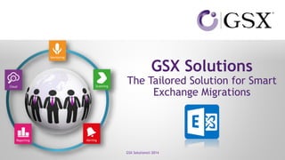GSX Solutions
The Tailored Solution for Smart
Exchange Migrations
GSX Solutions© 2014
 