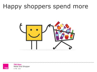 Happy shoppers spend more

Retail and Shopper
© TNS

2013

 