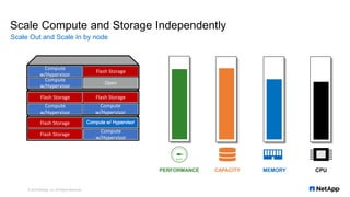 Scale Compute and Storage Independently
Scale Out and Scale In by node
© 2018 NetApp, Inc. All Rights Reserved
Compute
w/H...